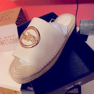 NWT COACH  Camille Medallion Leather Shoes TRADE